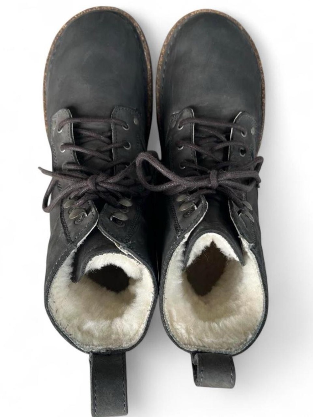 Birkenstock Bryson Graphite Grey Leather Boots Shearling EU 39 Women's 8 Narrow - Picture 6 of 8